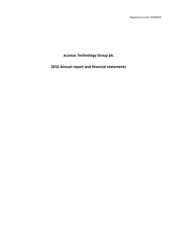 2016 Annual report and financial statements