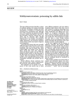Ichthyosarcotoxism: poisoning by edible fish