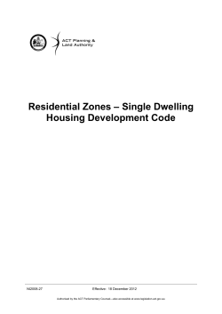 Residential Zones &ndash; Single Dwelling Housing Development Code