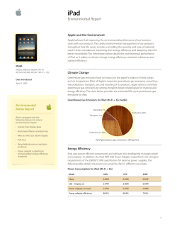 iPad`s environmental report