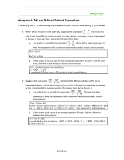 K12 Inc. Assignment: Add and Subtract Rational