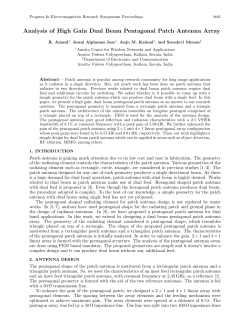 Analysis of High Gain Dual Beam Pentagonal Patch Antenna