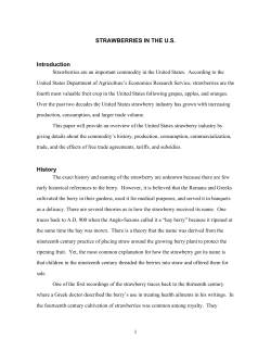 Strawberries - Iowa State University Department of Economics