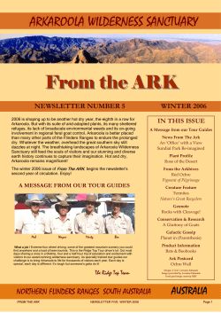 From The ARK - Arkaroola Wilderness Sanctuary