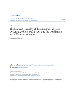The Marian Spirituality of the Medieval Religious Orders