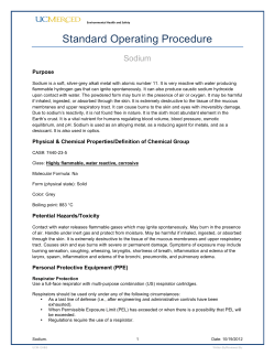 Sodium - UC Merced Chemistry and Chemical Biology