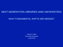 next-generation libraries (and universities)