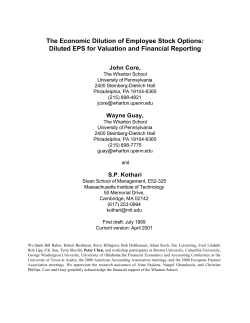 The Economic Dilution of Employee Stock Options: Diluted EPS for