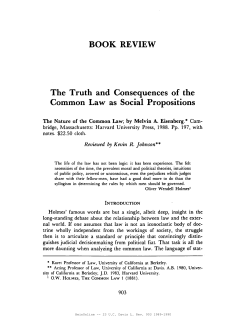 Common Law as Social Propositions