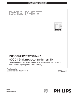 P83C654X2/P87C654X2 80C51 8-bit microcontroller family 16 kB