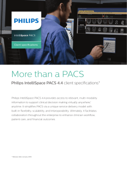PHILIPS` IntelliSpace PACS 4.4.541 Client Specifications