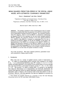 Mean squared prediction error in the spatial linear model with