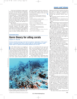Germ theory for ailing corals