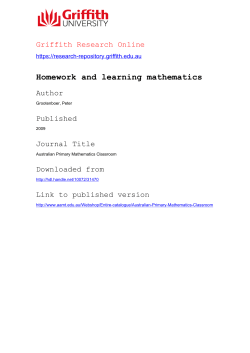Homework and learning mathematics