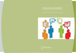 a human capital framework for a stronger teacher workforce