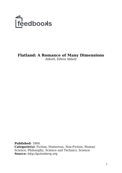 Flatland: A Romance of Many Dimensions