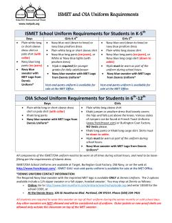 ISMET/OIA Uniform Requirement