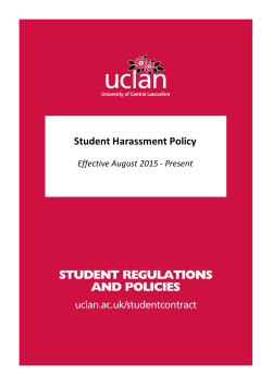 Student Harassment Policy