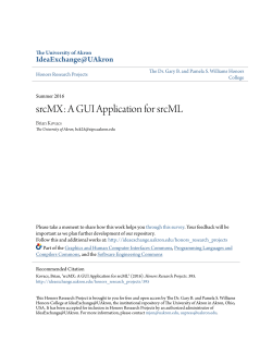 srcMX: A GUI Application for srcML - IdeaExchange@UAkron