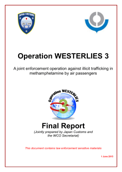 Operation WESTERLIES 3 Final Report