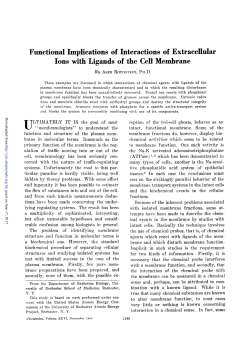 Ions with Ligands of the Cell Membrane