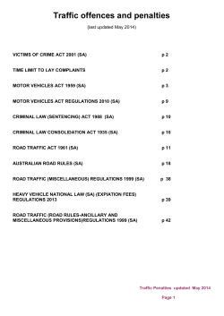 TRAFFIC Offences and Penalties