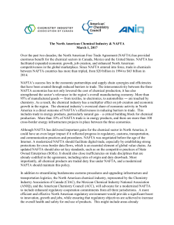 Joint Statement by ACC, CIAC, and ANIQ on NAFTA