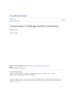 Communism`s Challenge and the Constitution