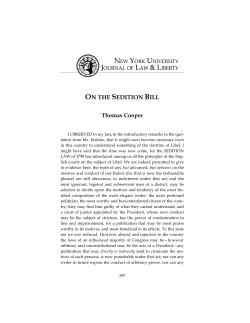 on the sedition bill