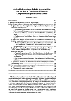 Judicial Independence, Judicial Accountability, and the Role of