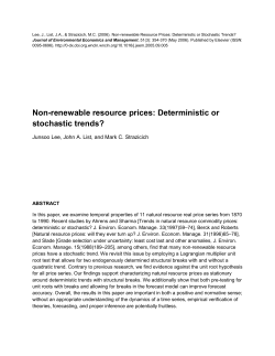 Non-renewable resource prices: Deterministic or