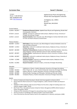 Curriculum Vitae Daniel P. Zitterbart