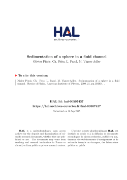 Sedimentation of a sphere in a fluid channel