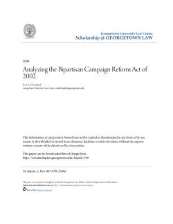 Analyzing the Bipartisan Campaign Reform Act of 2002