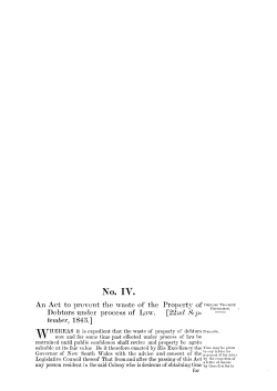 Debtors` Property Protection Act 1843 No 7a