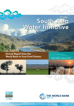 World Bank - South Asia Water Initiative