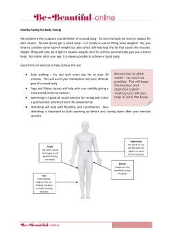1 Healthy Eating for Body Toning We all admire the sculpture and