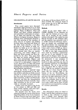 CHLOROPHYLL IN ARCTIC SEA ICE