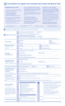 Solicitud de inscripci&oacute;n - Espa&ntilde;ol