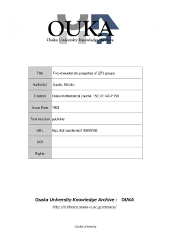 Title Two characteristic properties of (ZT)-groups