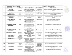 FOUNDATION STAGE YEAR R: Multiskills
