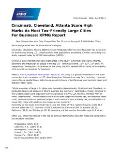 Cincinnati ranked #1 - Midd Cities Partners