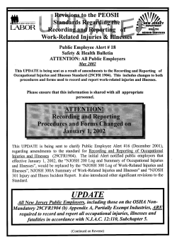 Log of Work-Related Injuries and Illnesses