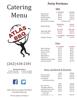 Catering Menu