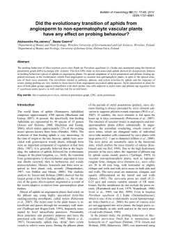 Did the evolutionary transition of aphids from angiosperm to non