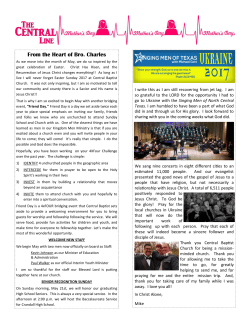 Current Newsletter - Central Baptist Church