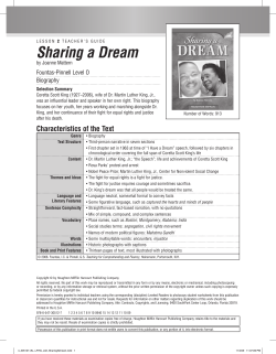 Sharing a Dream - Houghton Mifflin Harcourt