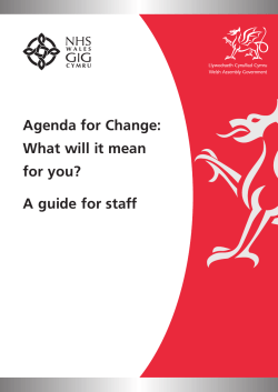 Agenda for Change: What will it mean for you? A