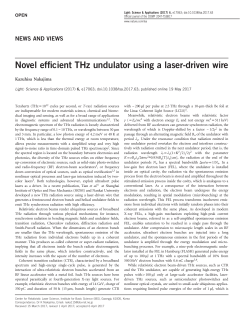 Novel efficient THz undulator using a laser-driven wire
