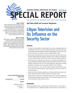 Libyan Television and Its Influence on the Security Sector